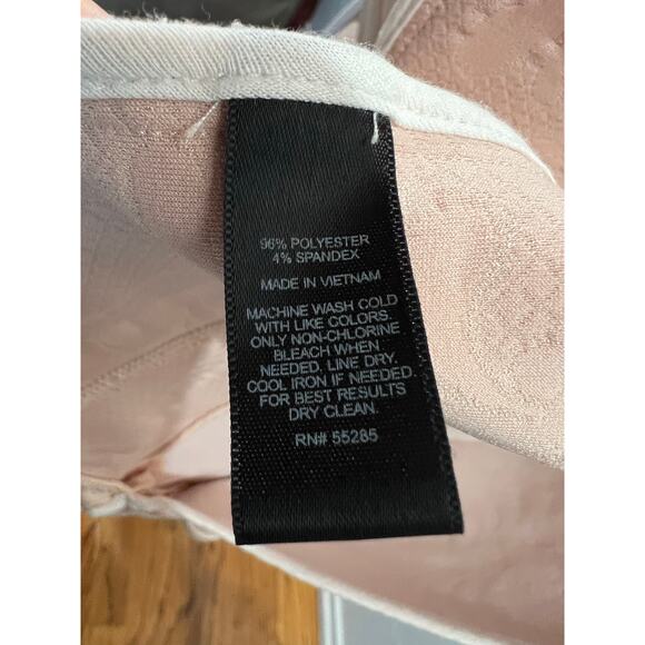 Express Blush Pink Textured Floral Quilted Moto Jacket Women’s Size M - Picture 7 of 11